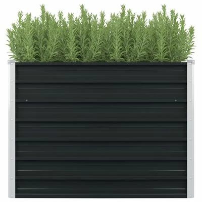 VidaXL Jardinière surélevée Anthracite 100x100x77 cm Acier galvanisé 1 VidaXL Jardinière surélevée Anthracite 100x100x77 cm Acier galvanisé