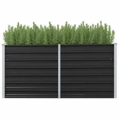 VidaXL Lit surélevé de jardin Anthracite 160x40x77 cm Acier galvanisé 2 VidaXL Lit surélevé de jardin Anthracite 160x40x77 cm Acier galvanisé – Image 2