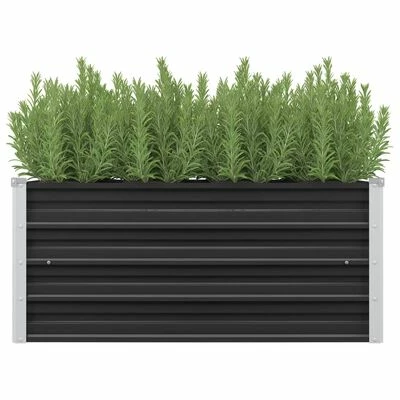 VidaXL Lit surélevé de jardin Anthracite 100x40x45 cm Acier galvanisé 2 VidaXL Lit surélevé de jardin Anthracite 100x40x45 cm Acier galvanisé – Image 2
