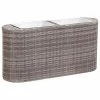 VidaXL Lit surélevé de jardin 80x25x40 cm Résine Tressée Gris