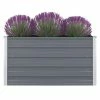 VidaXL Jardinière 100 x 100 x 45 cm Acier galvanisé Gris