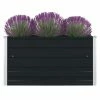VidaXL Jardinière 100 x 100 x 45 cm Acier galvanisé Anthracite