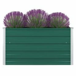 VidaXL Jardinière 100 x 100 x 45 cm Acier galvanisé Vert