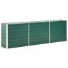 VidaXL Lit surélevé de jardin Acier galvanisé 240x40x77 cm Vert