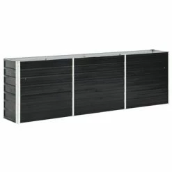 VidaXL Lit surélevé de jardin Acier galvanisé 240x40x77 cm Anthracite