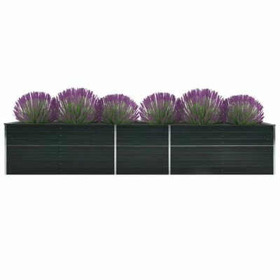 VidaXL Lit surélevé de jardin Acier galvanisé 400x80x45 cm Anthracite 2 VidaXL Lit surélevé de jardin Acier galvanisé 400x80x45 cm Anthracite – Image 2