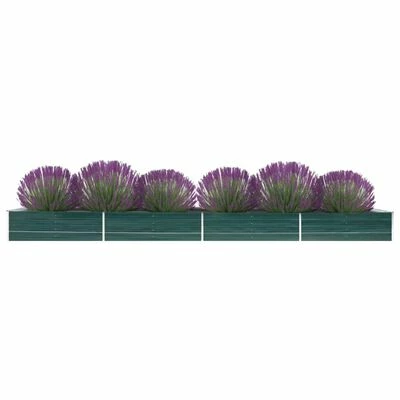 VidaXL Lit surélevé de jardin Acier galvanisé 600x80x45 cm Vert 2 VidaXL Lit surélevé de jardin Acier galvanisé 600x80x45 cm Vert – Image 2