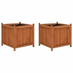 VidaXL Jardinières surélevées 2 pcs 50x50x50 cm Bois de sapin