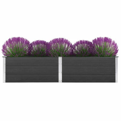 VidaXL Lit surélevé de jardin 250x50x54 cm WPC Gris 1 VidaXL Lit surélevé de jardin 250x50x54 cm WPC Gris