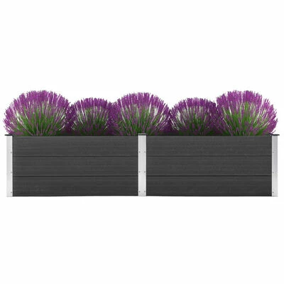 VidaXL Lit surélevé de jardin 250x100x54 cm WPC Gris 1 VidaXL Lit surélevé de jardin 250x100x54 cm WPC Gris