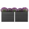 VidaXL Lit surélevé de jardin 250x100x91 cm WPC Gris