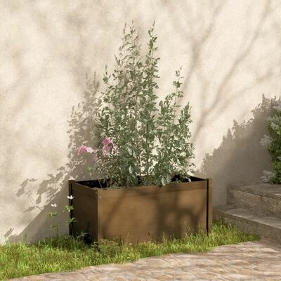 VidaXL Jardinière d'extérieur Marron miel 100x50x50 cm Pin massif 2 VidaXL Jardinière d'extérieur Marron miel 100x50x50 cm Pin massif – Image 2
