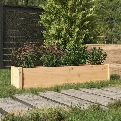 VidaXL Lit surélevé de jardin 150x31x31 cm Bois de sapin massif 2 VidaXL Lit surélevé de jardin 150x31x31 cm Bois de sapin massif – Image 2
