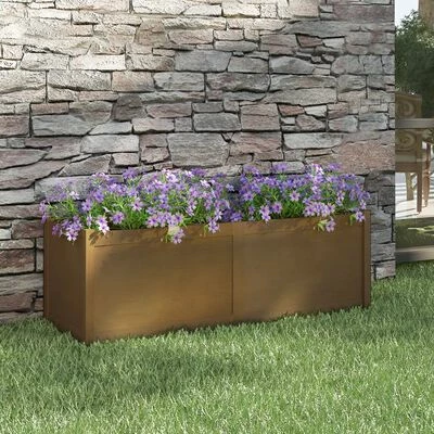 VidaXL Jardinière d'extérieur Marron miel 150x50x50 cm Pin massif 2 VidaXL Jardinière d'extérieur Marron miel 150x50x50 cm Pin massif – Image 2