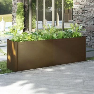 VidaXL Jardinière d'extérieur Marron miel 200x50x70 cm Pin massif 2 VidaXL Jardinière d'extérieur Marron miel 200x50x70 cm Pin massif – Image 2