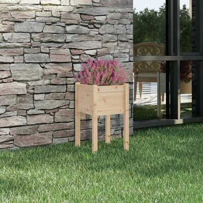 VidaXL Jardinière d'extérieur 50x50x70 cm Bois de pin massif 2 VidaXL Jardinière d'extérieur 50x50x70 cm Bois de pin massif – Image 2