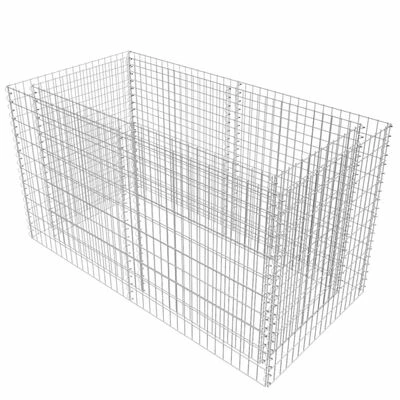 VidaXL Lit surélevé à gabion Acier 180 x 90 x 100 cm Argenté 1 VidaXL Lit surélevé à gabion Acier 180 x 90 x 100 cm Argenté