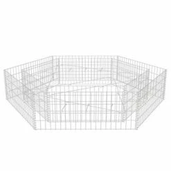 VidaXL Lit surélevé à gabion hexagonale 200x173x40 cm