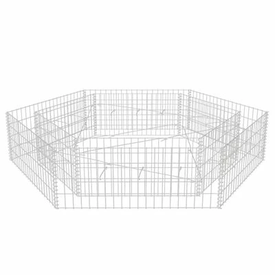 VidaXL Lit surélevé à gabion hexagonale 200x173x40 cm 1 VidaXL Lit surélevé à gabion hexagonale 200x173x40 cm