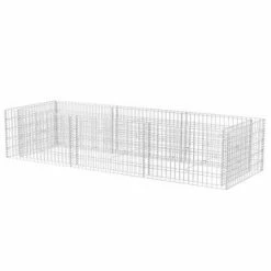 VidaXL Lit surélevé à gabion Acier 270x90x50 cm