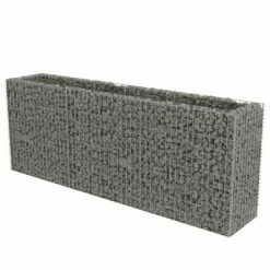 VidaXL Lit surélevé à gabion Acier galvanisé 270x50x100 cm