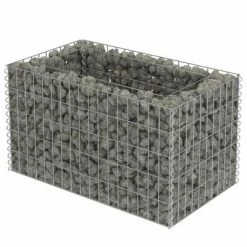 VidaXL Lit surélevé à gabion Acier galvanisé 90x50x50 cm