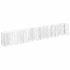 VidaXL Lit surélevé à gabion Acier galvanisé 360x30x60 cm