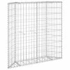 VidaXL Lit surélevé à gabion en trapèze Acier galvanisé 100x20x100 cm