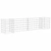 VidaXL Jardinière à gabion en H Fil d'acier 260x40x60 cm