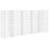 VidaXL Jardinière à gabion en H Fil d'acier 260x40x120 cm