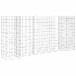VidaXL Jardinière à gabion en H Fil d'acier 260x40x120 cm