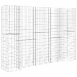 VidaXL Jardinière à gabion en H Fil d'acier 260x40x200 cm