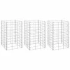 VidaXL Lits surélevés en gabion 3 pcs 30x30x50 cm Fer