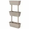 VidaXL Jardinières 3 pcs 100 cm Taupe