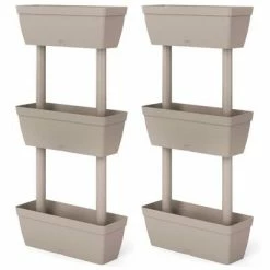 VidaXL Jardinières 6 pcs 100 cm Taupe