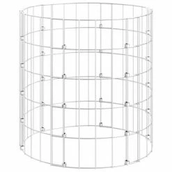VidaXL Lit surélevé à gabion circulaire Acier galvanisé Ø50x50 cm