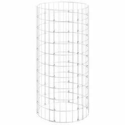 VidaXL Lit surélevé à gabion circulaire Acier galvanisé Ø50x100 cm