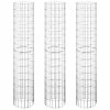 VidaXL Lit surélevé à gabion circulaire 3pcs Acier galvanisé Ø30x150cm
