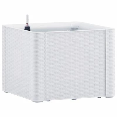 VidaXL Lit surélevé de jardin avec système d'arrosage Blanc 43x43x33cm 1 VidaXL Lit surélevé de jardin avec système d'arrosage Blanc 43x43x33cm