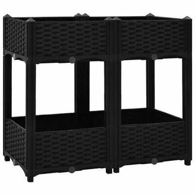 VidaXL Lit surélevé 80x40x71 cm Polypropylène 1 VidaXL Lit surélevé 80x40x71 cm Polypropylène