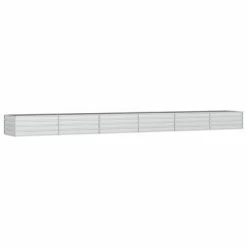 VidaXL Lit surélevé de jardin 600x80x45 cm Acier galvanisé Argenté