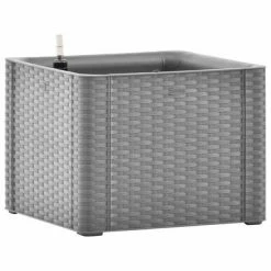 VidaXL Lit surélevé de jardin avec système d'arrosage Gris 43x43x33 cm