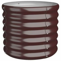 VidaXL Jardinière de jardin Acier enduit de poudre 40x40x36 cm Marron