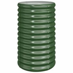 VidaXL Jardinière de jardin Acier enduit de poudre 40x40x68 cm Vert