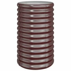 VidaXL Jardinière de jardin Acier enduit de poudre 40x40x68 cm Marron