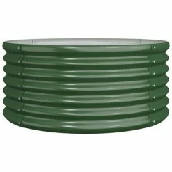 VidaXL Jardinière de jardin Acier enduit de poudre 80x80x36 cm Vert