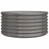 VidaXL Jardinière de jardin Acier enduit de poudre 80x80x36 cm Gris