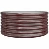 VidaXL Jardinière de jardin Acier enduit de poudre 80x80x36 cm Marron