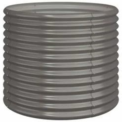 VidaXL Jardinière de jardin Acier enduit de poudre 80x80x68 cm Gris