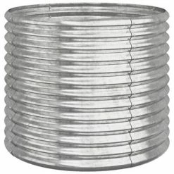 VidaXL Jardinière de jardin Acier enduit de poudre 80x80x68 cm Argenté